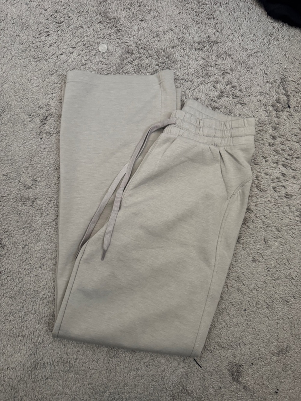 Zenana Outfitters Light Gray Wide Leg Pants with Branded Tab - Picture 1 of 4
